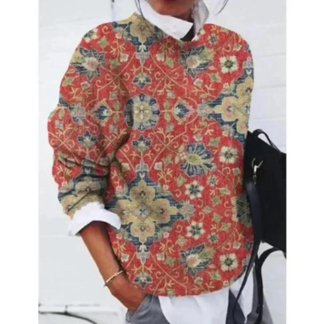 Wilma | Damen Blumen Casual Pullover