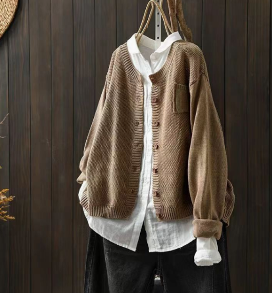 Jana | Weicher, weit geschnitterner Cardigan