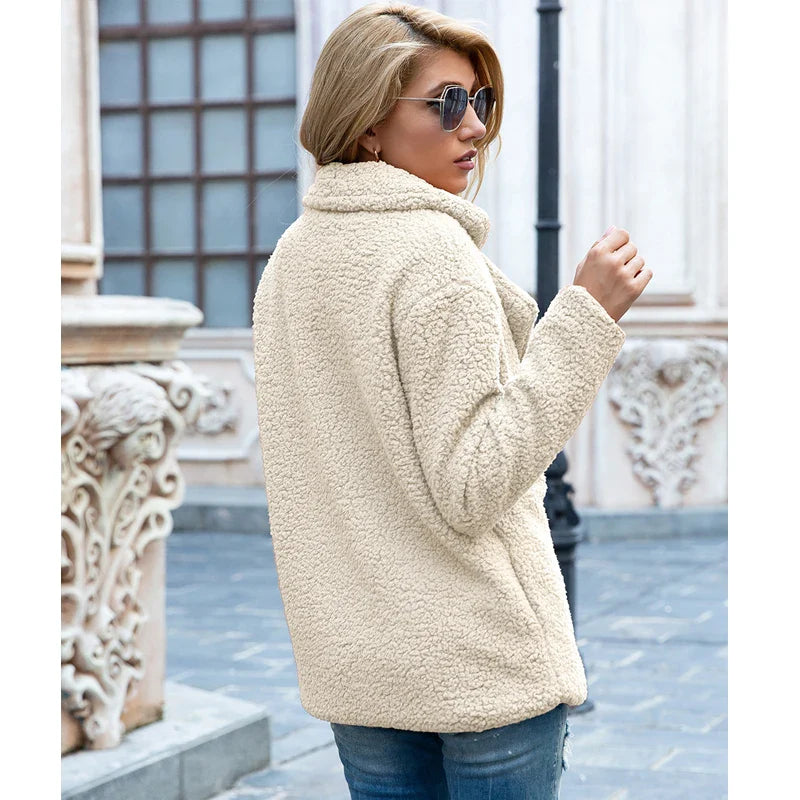 Alessia | Weiche Teddy-Jacke