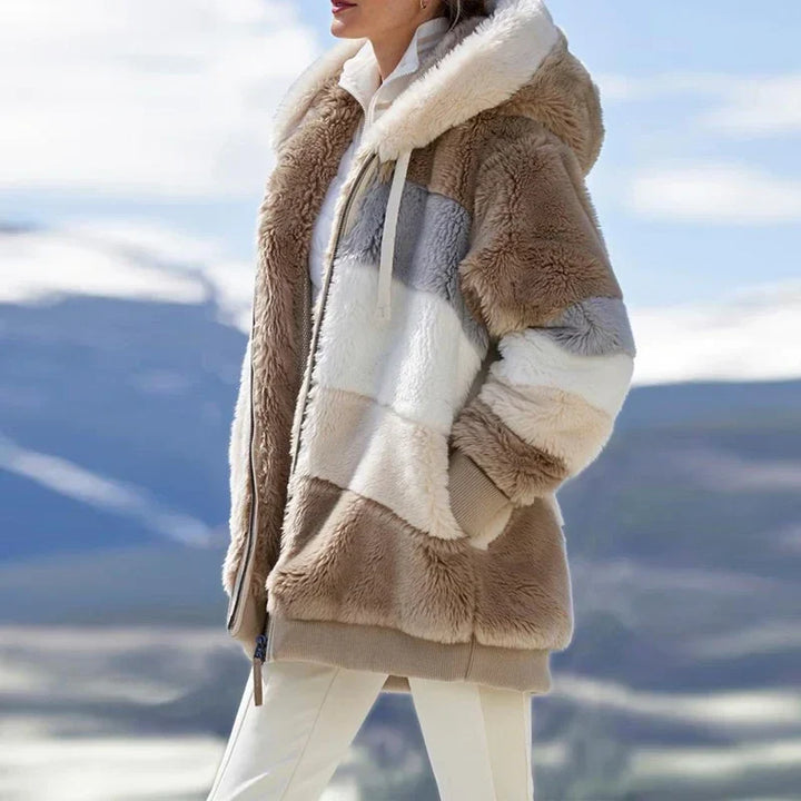 Hazel | Oversized-Jacke mit Kapuze, Taschen und Reißverschluss