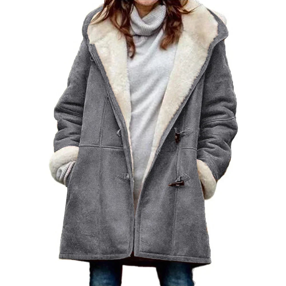 Aria | Warme oversized Jacke mit Kapuze