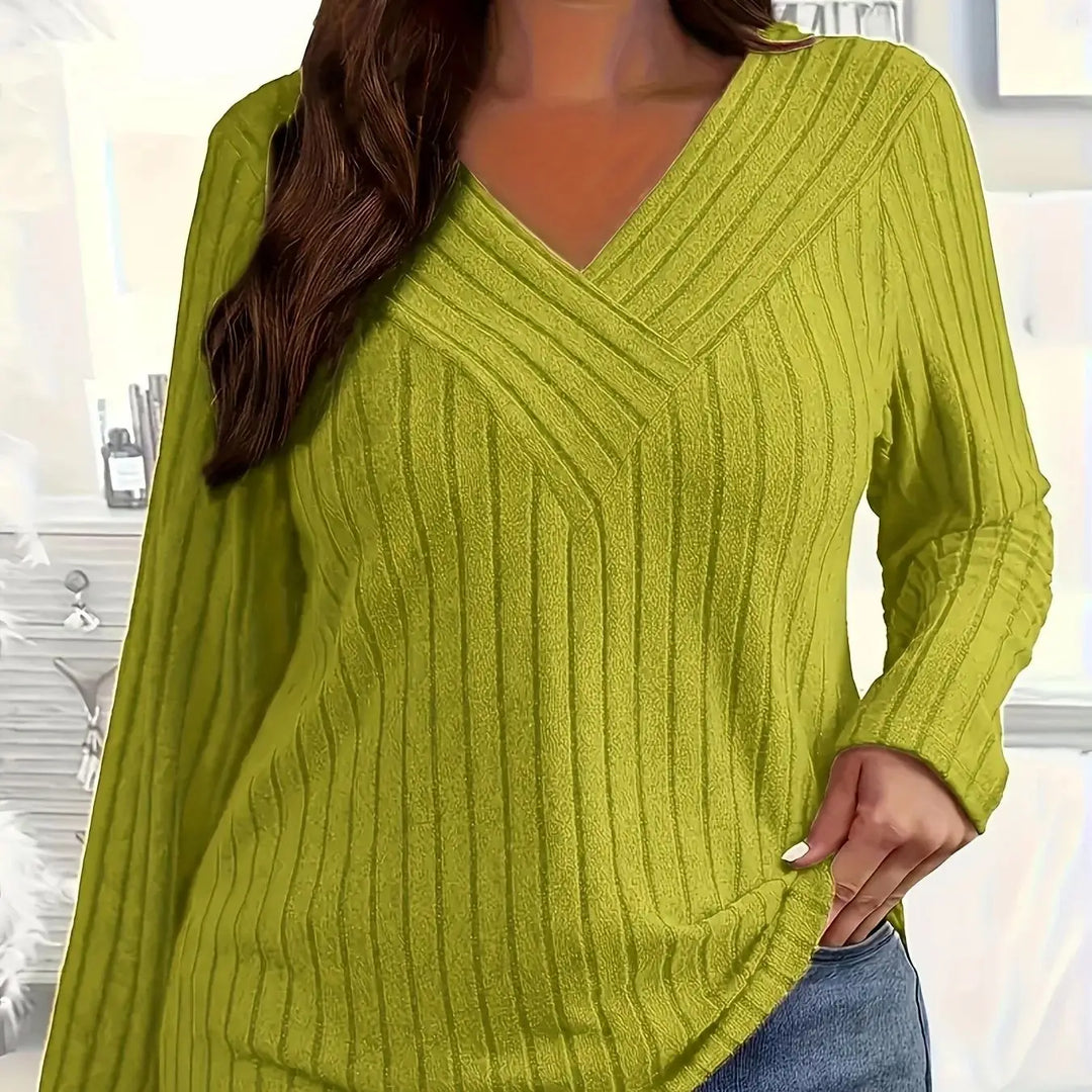Louise | Gerippter Langarm-Top