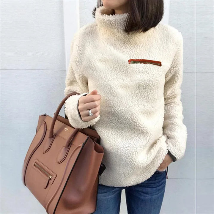 Elena | Teddyfell Rollkragenpullover