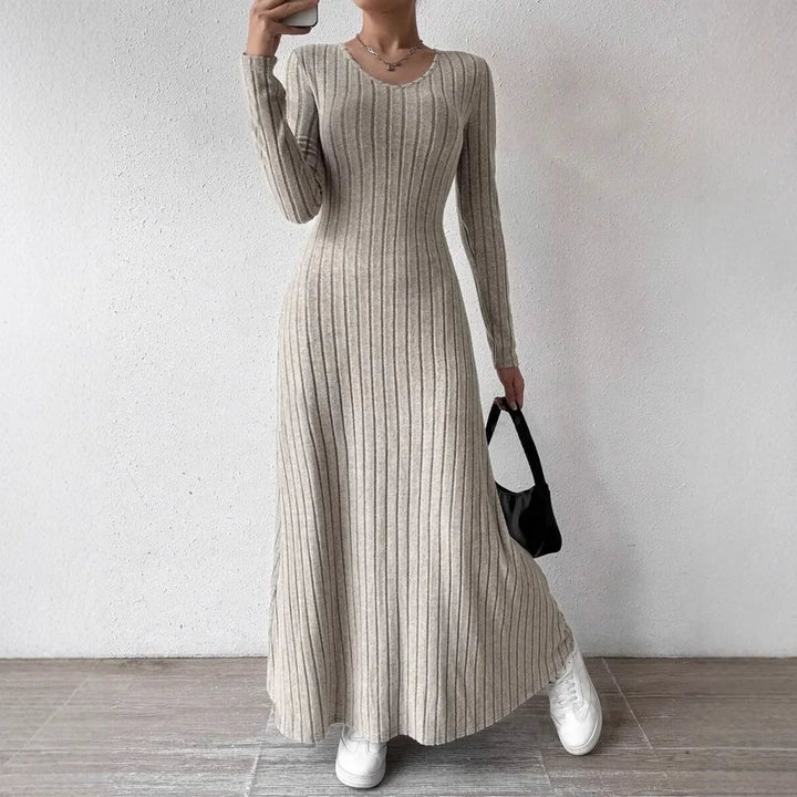 Isla | Stilvolles Strickkleid mit langen Ärmeln