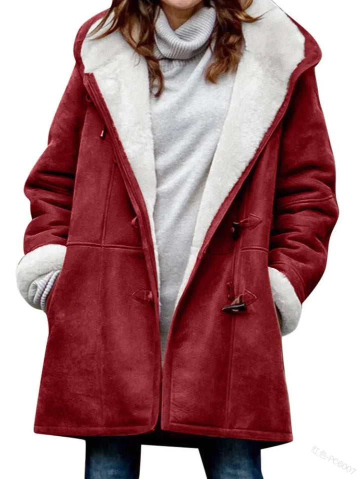 Aria | Warme oversized Jacke mit Kapuze