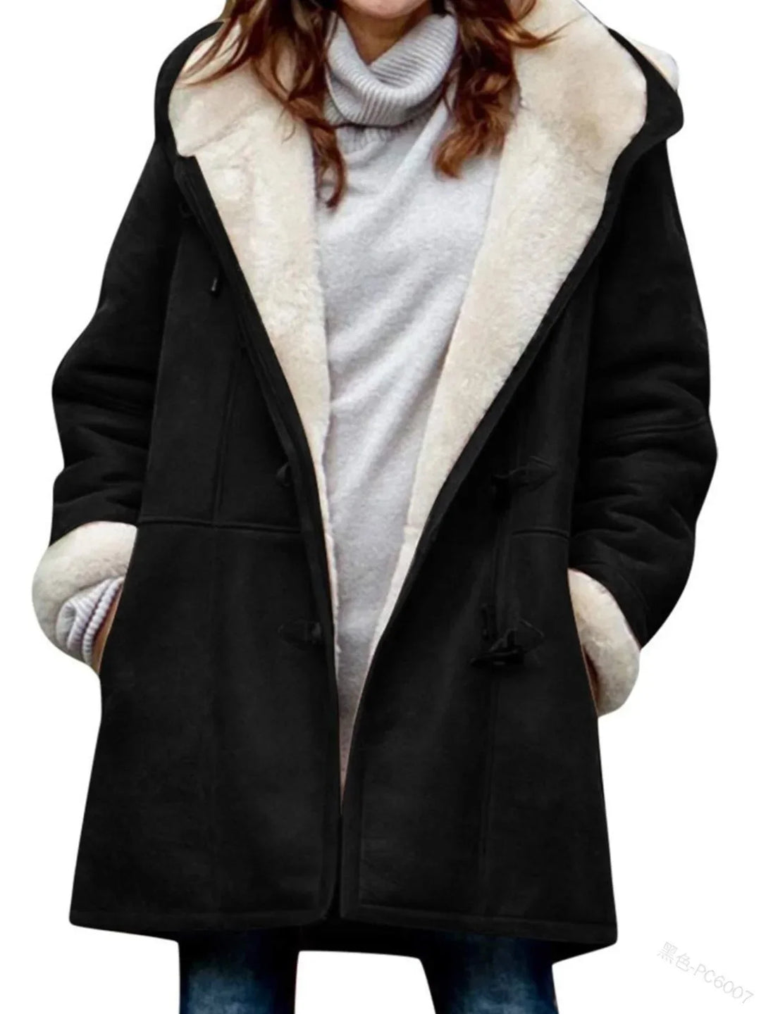 Aria | Warme oversized Jacke mit Kapuze