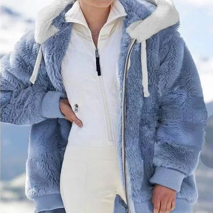 Hazel | Oversized-Jacke mit Kapuze, Taschen und Reißverschluss