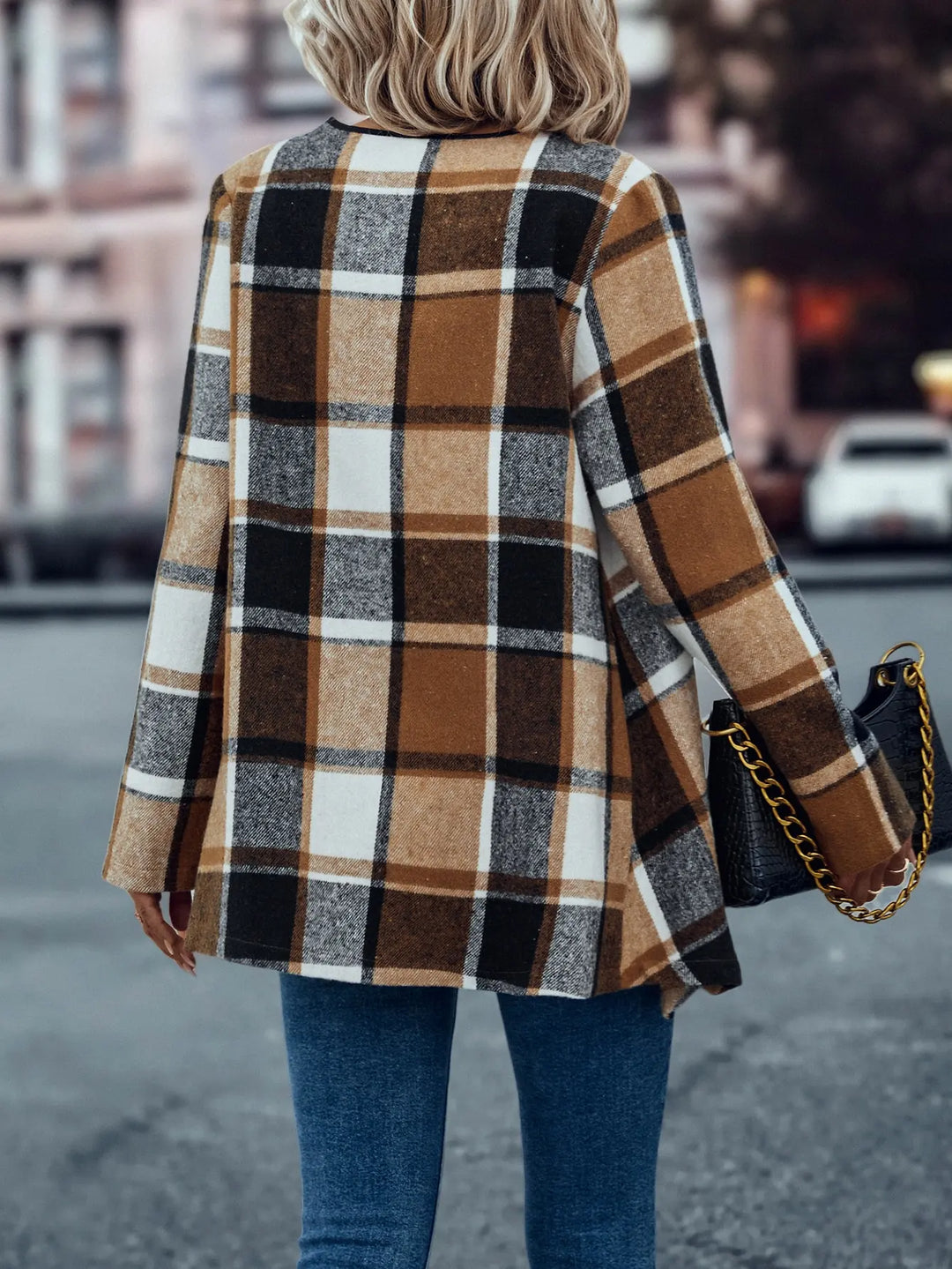 Claudia | Elegante karierte Jacke