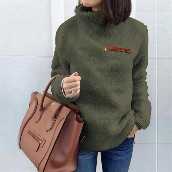 Elena | Teddyfell Rollkragenpullover
