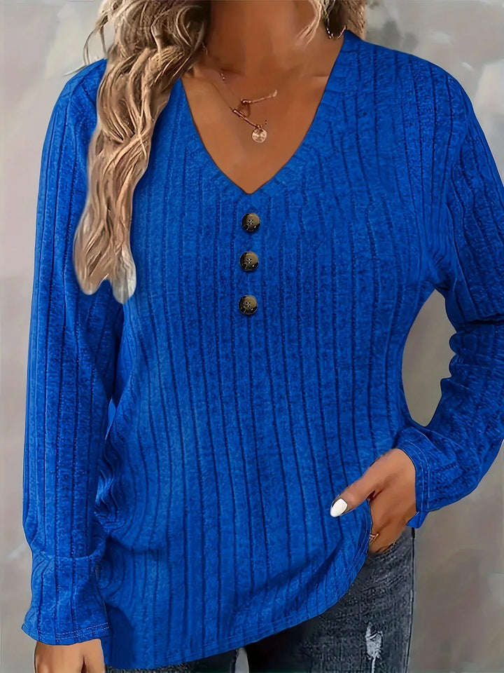 Louise | Gerippter Langarm-Top