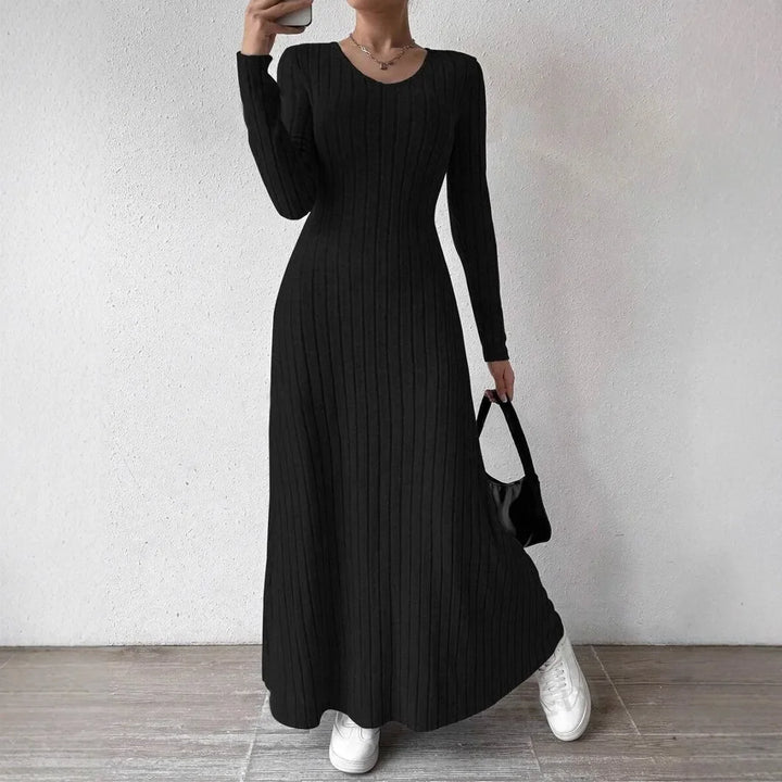Isla | Stilvolles Strickkleid mit langen Ärmeln