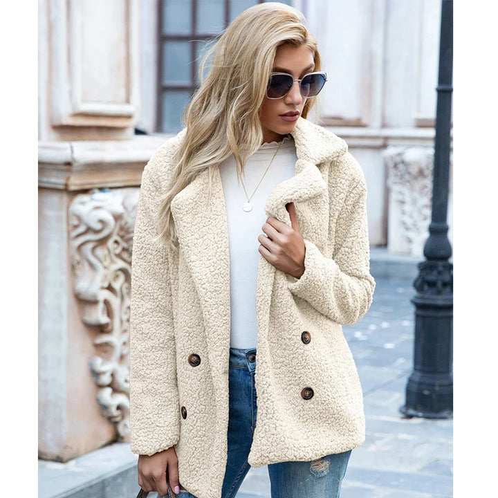 Alessia | Weiche Teddy-Jacke