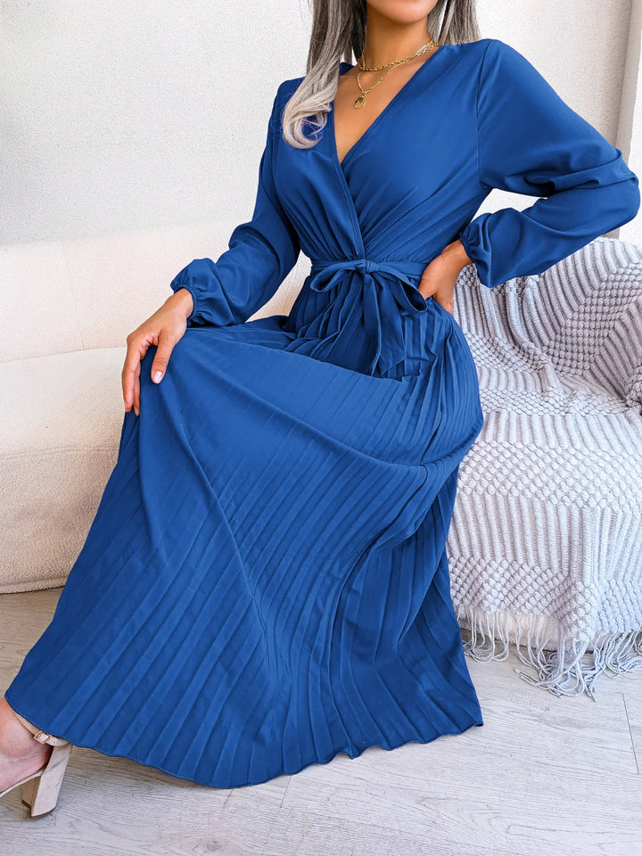 Marisol | Stilvolles, plissiertes Maxikleid