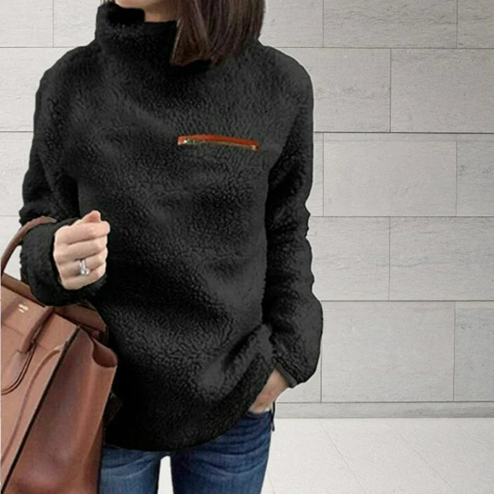 Elena | Teddyfell Rollkragenpullover