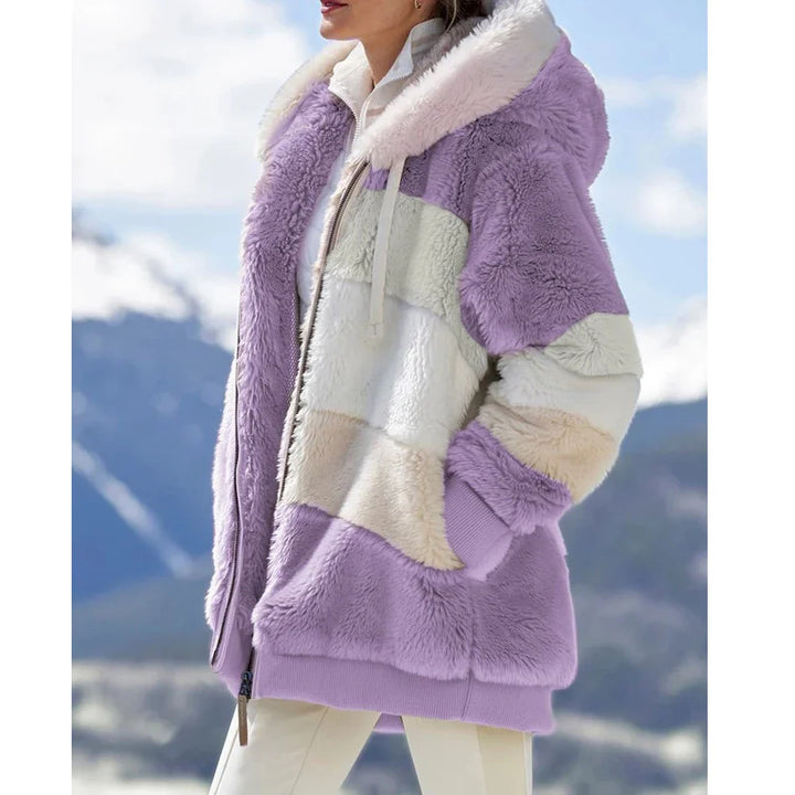 Hazel | Oversized-Jacke mit Kapuze, Taschen und Reißverschluss