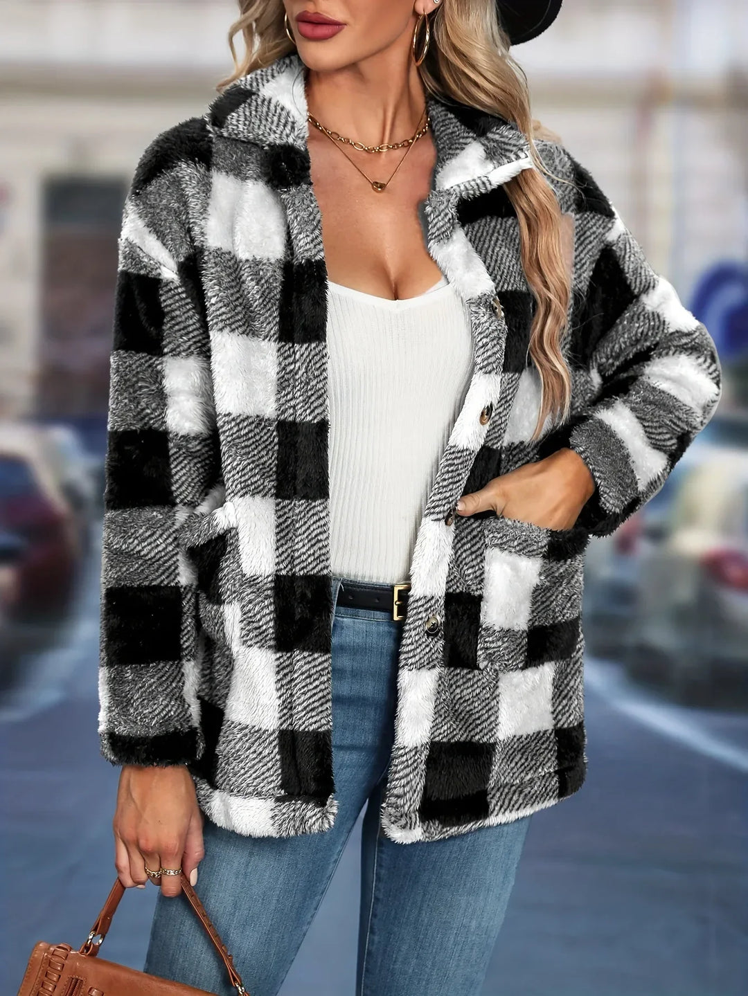 Carla | Lässige karierte Jacke