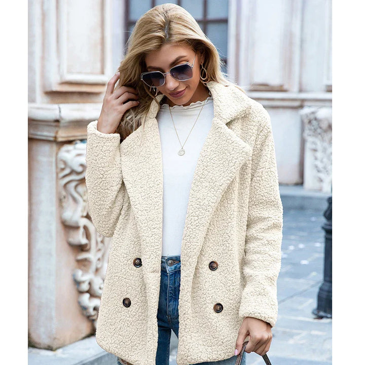 Alessia | Weiche Teddy-Jacke