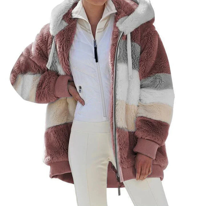 Hazel | Oversized-Jacke mit Kapuze, Taschen und Reißverschluss