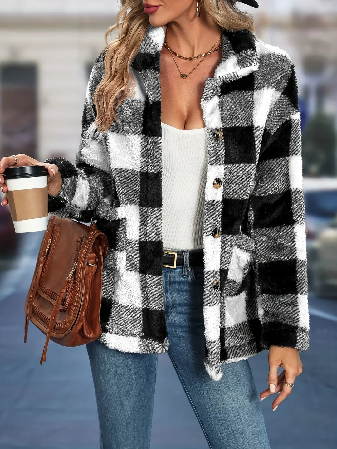 Carla | Lässige karierte Jacke