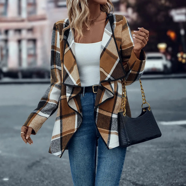 Claudia | Elegante karierte Jacke