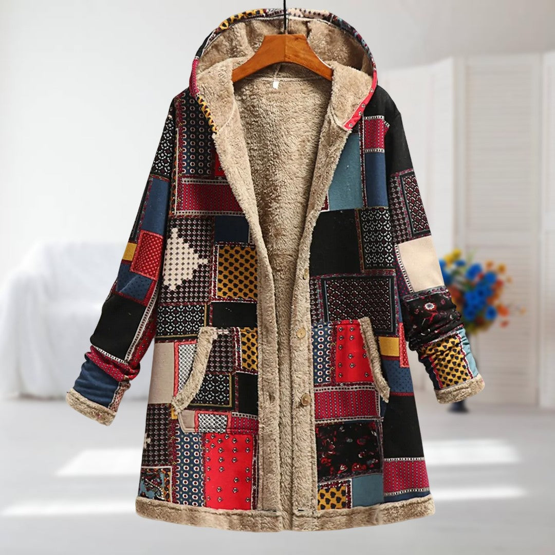 Camellia | Warme Jacke mit Fleece-Futter