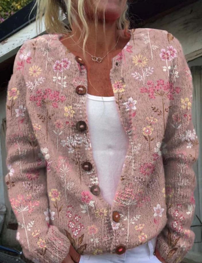 Sanne | Eleganter Cardigan mit Blumenprint