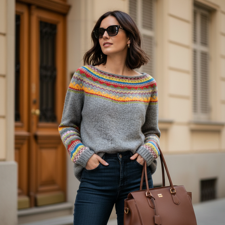 Jasmine | Bequemer Retro-Pullover
